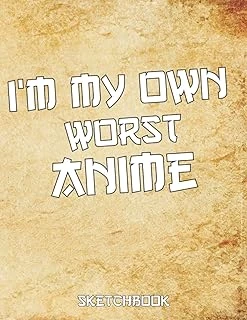 I'M My Own Worst Anime: Comic Manga Anime Sketchbook For Adults & Kids, - Artist & Otaku Ideal Gift. - 110 Pages Of "8.5 X 11" Blank Paper For Drawing, Sketching Or Doodling.. ürün görseli 1