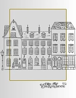 Sketchbook: City Street Scene, Large 8.5" X 11", 110 Pages, Perfect For Everyone, Crayons, Pencils, Drawing And Sketching ürün görseli 1