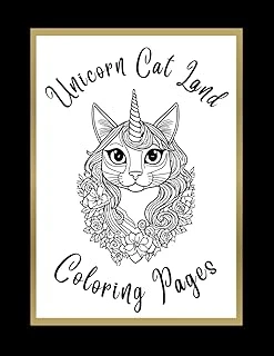 Independently Published Unicorn Cat Land Coloring Pages ürün görseli 1