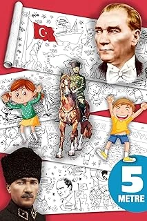 Sinaticaret Atatürk Milli Bayramlar Temalı Dev Boyama Kağıdı Rulosu, 45 Cm X 5 Metre, Çocuklar Için Eğitici Aktivite ürün görseli 1