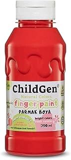 Childgen Süper Yıkanabilir Parmak Boya 350 Ml Şişe Kırmızı ürün görseli 1