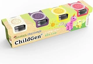 Childgen 4'Lü 125Gr Standart Oyun Hamuru Seti (4X125Gr) (Pembe-Sarı-Mor-Beyaz) ürün görseli 1