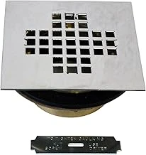 Westbrass 5 Cm Pirinç Duş Tahliyesi, 4-1/4 Inç Kare Kapak, Cilalı Krom, D206Bs-26 ürün görseli 1