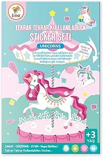 Lino Tekrar Tekrar Kullanılabilen Sticker Seti Unicorns ürün görseli 1