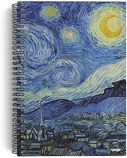 Vincent Van Gogh/The Starry Night,1889 | Spiralli Defter 02 | A5 | Çizgisiz | 100 Sayfa | Sanat ürün görseli 1