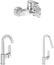 Root Round Döner Borulu Lavabo Bataryası + Banyo Bataryası + Eviye Bataryası Seti ürün görseli 1