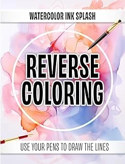 Independently Published Watercolor Ink Splash Reverse Coloring: Use Your Pens To Draw The Lines - Abstract Splashes Of Color To Help You Relax And De-Stress ürün görseli 1