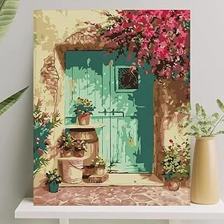Palmiye Hobi Sanat Sayılarla Boyama Tuval Seti Fırça Boya Dahil (Çıtalı) 40X50 Cm - Yeşil Kapı ürün görseli 1