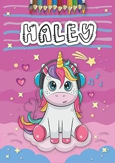Independently Published Haley: Livre De Coloriage Personnalisé Pour Haley | Licorne | Cadeau D'Anniversaire Pour Fille ... | 4 À 8 Ans | 25 Motifs De Licorne Avec Le Prénom Haley, Grand Format A4 (21 ürün görseli 1