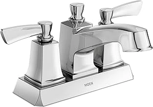 Moen Ws84922 Conway İki Saplı Orta Set Drenaj Montajlı Banyo Musluğu, Krom ürün görseli 1