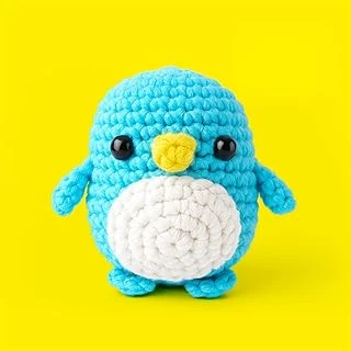 The Gookie Başlangıç Amigurumi Seti, Pedro Penguen Örgü Oyuncak, Tığ İşi El Yapımı Kit, Beyaz İplikli, Video Eğitimli ürün görseli 1