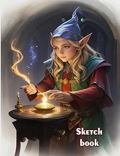 Sketchbook: Elf Cover, Blank Paper, Notebook For Sketching, Painting, Drawing, Unlined. Large: 8.5 X 11 Inches ürün görseli 1
