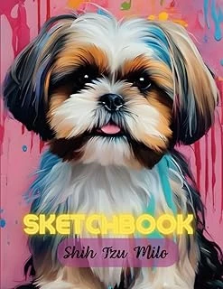 Sketchbook: Shih Tzu Milo Notebook For Kids | Sketch Book Drawing Paper | Sketch Pad For Drawing, Doodling, Writing Or Sketching | Girl Drawing Book | ... Cover | Large Blank | 100+ Pages | 8.5X11 ürün görseli 1