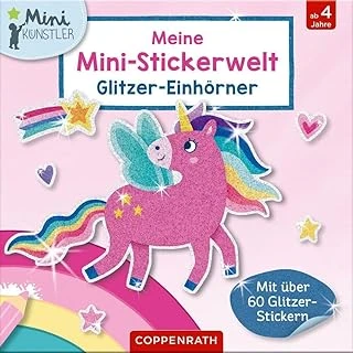 Meine Mini-Stickerwelt - Glitzer-Einhörner: 60'Tan Fazla Parlak Çıkartmalı ürün görseli 1