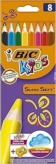 Bic Kids Jumbo-Üç Kenarlı-Yumuşak, Boyama Kalemi 6,2 Mm, 8-Çeşitli Renklerde, Kartonetui Her Biri 8 Adet, Jumbo-Dahil Kalemtraş ürün görseli 1