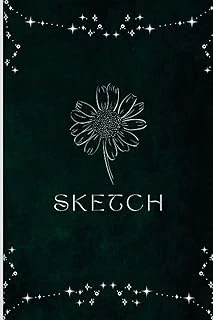 Sketch Book: Sketchbook For Artist Drawing Blank Paper Pad 6" X 9" - Notebook 150 Pages Blank Paper Book For All Ages Flower Sparkles ürün görseli 1