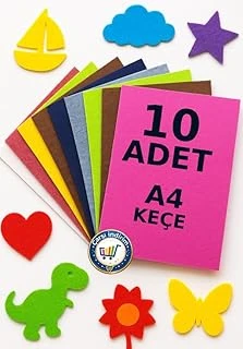 Keçe A4 Renkli Keçe Karışık 10 Lu 1 Pakette Farklı Renk 10 Adet ürün görseli 1