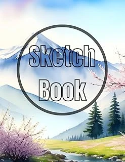 Sketch Book: Watercolor Spring In Mountain Cover Page Sketchbook Blank Paper Pad 8.5" X 11" - Sketchbook 120 Pages Blank Paper Book For ... Unlined Journal Cover Sketchbooks ürün görseli 1