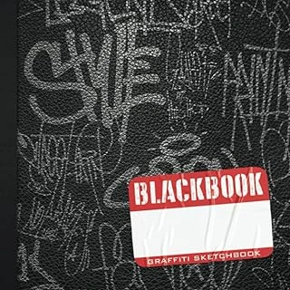 Graffiti Sketchbook Blackbook: Graffiti Notebook For Drawing, Painting, Sketching Or Doodling - 118 Pages - White Blank And Brick Textured Pages - 8.5 X 8.5 Inches ürün görseli 1