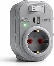 Ufo Yeni Tekli Akım Korumalı 5V 2,4A Usb Type-C Ile Hızlı Şarj, Anahtarlı Topraklı Priz, Sürekli Koruma, 16A 250V, 3500W Aşırı Yük Koruması ürün görseli 1