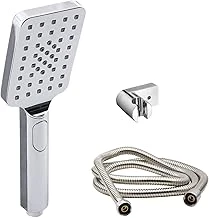 Lüks Duş Başlığı Set Banyo Fişkiyesi Seti Dikdörtgen Fiskiye Telefon Fonksiyonlu Başlık Metal Hortum ürün görseli 1