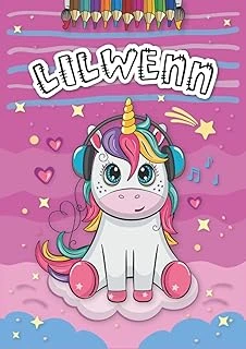 Lilwenn: Livre De Coloriage Personnalisé Pour Lilwenn | Licorne | Cadeau D'Anniversaire Pour Fille ... | 4 À 8 Ans | 25 Motifs De Licorne Avec Le Prénom Lilwenn, Grand Format A4 (21 X 29.7 Cm) ürün görseli 1