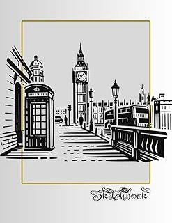 Sketchbook: London City Scene, Large 8.5" X 11", 110 Pages, Perfect For Everyone, Crayons, Pencils, Drawing And Sketching ürün görseli 1