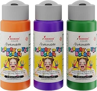 Red Yeşil, Mor, Turuncu Parmak Boyası 3'Lü Set 3X60 Ml ürün görseli 1