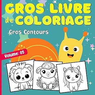 Independently Published Gros Livre De Coloriage Gros Avec Contours Pour Les Enfants 2-5 Ans: Cahier Coloriage Des Animaux De La Ferme, Sauvages Et Autres Pour Enfant Et Bébé ... Anti Stress Pour Les ürün görseli 1