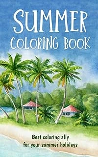 Independently Published Summer Coloring Book Mini: Perfect For That Long-Wait Period On Queues At Airports, Long Journeys In Train,Etc (Suitable For Kinds From 7 Years Too) ... Paintable Whith A Smal ürün görseli 1