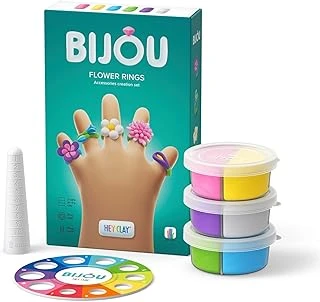 Hey Clay Çiçek Yüzükler - Çocuklar Için Hava Ile Kuruyan Kil - 6 Kutu Kil Seti Şekillendirme Aletleri Ile Eğlenceli Etkileşimli Talimatlar Uygulaması ürün görseli 1