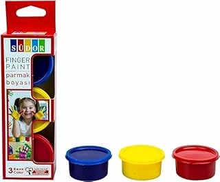Sudor Parmak Boyası, 3 Renk Set, Kırmızı-Sarı-Mavi, Çocuklar Için ürün görseli 1