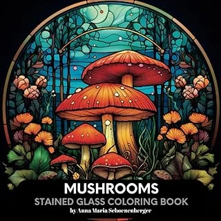 Independently Published Mushrooms Stained Glass Coloring Book ürün görseli 1