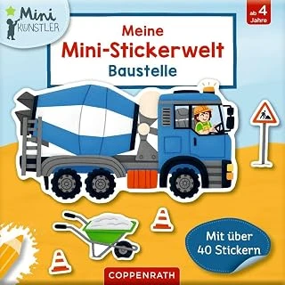 Meine Mini-Stickerwelt - Baustelle: Mit Über 40 Stickern ürün görseli 1