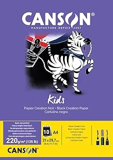 Canson 400015602 Hobi, Renkli Kağıt, A4, Siyah ürün görseli 1