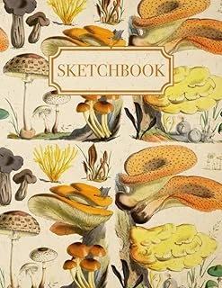 Mushroom Sketchbook: Large Blank Paper Sketchbook | Mushroom Theme | 100 Pages For Art, Doodling, And Designing ürün görseli 1