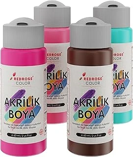 Red Tamamlayıcı Renkler Akrilik Boya 4'Lü Set 4X60 Ml ürün görseli 1