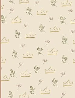 Sketchbook: Dainty Flower And Princess Crown Drawing Pad For Little Girl: Blank Drawing Notebook For Little Girl. ürün görseli 1