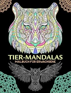 Tier-Mandalas Malbuch Für Erwachsene: Anti-Stress Ausmalbuch Mit Über 50 Tier-Motiven Im Mandala-Stil | Kreative Beschäftigung & Entspannung | Wilde Tiere Zum Ausmalen | Malen & Entspannen ürün görseli 1