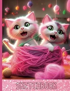 Sketchbook: Drawing Notebook With Cute Cats: (Size 8.5 X 11) Drawing Book (Sketchbook For Kids) ürün görseli 1
