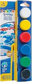 Carioca Tempera Suluboya Süper Yıkanabilir Fırçali 6 * 25 Ml 6 Renk Karışık ürün görseli 1