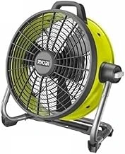 Ryobi V Akülü Ayaklı Vantilatör R18F5-0 (Kablosuz Zemin Vantilatörü, Maksimum Hava Sirkülasyonu Için 45 Cm Tambur, 220 Derece Dönme, 3 Hız Seçeneği, Pilsiz Kutuda Şarj Cihazı), Siyah ürün görseli 1