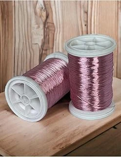 Gürbüz Filografi 0.30 Mm(100Gr-150M) Bakır Üstü Gümüş Kaplı Pudra Pembe Renkli Filografi Teli ürün görseli 1