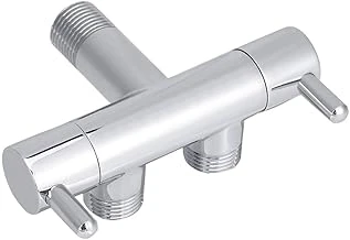 Spirali Hortumu Uyumlu İkili Musluk, 1/2-3/4-3/4 İnç Çift Çıkışlı, Aç Kapa Özellikli, Metal Su Bataryası ürün görseli 1