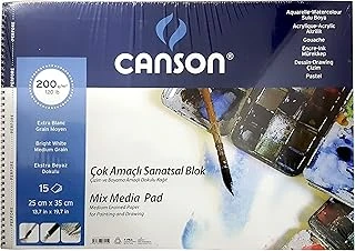 Canson Fineface Çok Amaçli Resim Bloklari 200Gr 25X35 15Yp Spiralli Resim Defteri ürün görseli 1