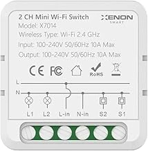 Xenon İkili Wi-Fi Akıllı Anahtar (16A 220V Röle) İki Yönlü Işık Şalteri Röle Modülü Uygulama Denetimli Tuya Uyumlu Google Home/Alexa Destekli Switch X7014 ürün görseli 1