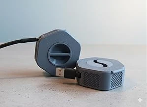 Kablo Makarası || Kablo Toplayıcı || Şarj Kablo Makarası || Taşınabilir Kablo Düzenleyici || Telefon Kablosu Sarma Mekanizması || Dayanıklı 3D Baskı (Gri) ürün görseli 1