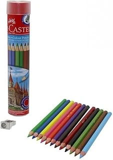Faber-Castell Kuru Boya Kalemi, Kırmızı Metal Tüp Kutu, 12 Renk, Tam Boy, Kalemtıraş Hediyeli, Yumuşak Mineli, Kırılmaya Dayanıklı Uçlar, Kolay Açılır ürün görseli 1