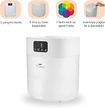 Bebebao Pufi 5Lt Ultrasonik 7 Renkli Buhar Makinesi Hava Oda Ortam Nemlendirici Dokunmatik Panel Aromatik Hazneli ürün görseli 1