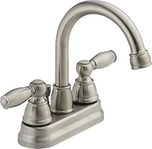 Faucet Eşsiz Claymore Centerset Banyo Bataryası, Fırçalanmış Nikel Banyo Lavabo Bataryası, 2 Saplı Banyo Bataryası, Açılır Tahliye Montajı, Fırçalanmış Nikel P299685Lf-Bn ürün görseli 1